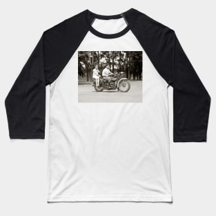 Couple Riding Motorcyle, 1928. Vintage Photo Baseball T-Shirt